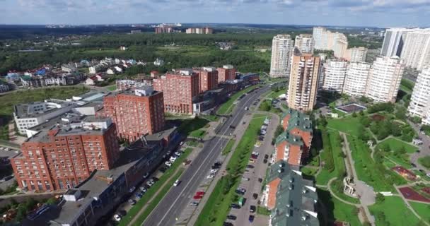 Архітектура, вулиць і повітряних в Москві апартаменти — стокове відео