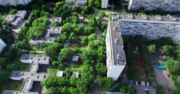 Architecture Aérienne, Rues Routes et Appartements à Moscou — Video