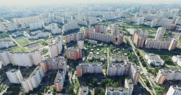 Légi építészet, utcák, utak és apartmanok Moszkvában — Stock videók