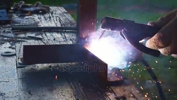 Welding iron close-up — Stock Video