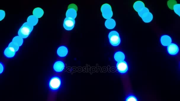 Warna kabur lampu neon bokeh — Stok Video