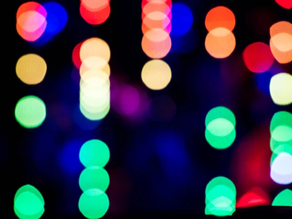 Colour blurred bokeh neon lights — Stock Photo, Image