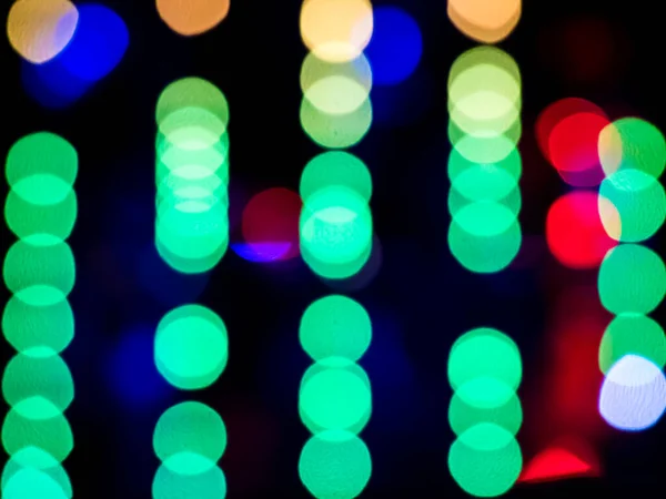 Bulanık renkli bokeh neon ışıkları