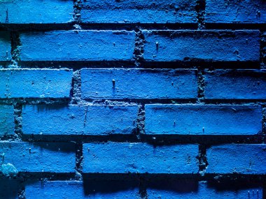 Koyu mavi tuğla duvar deseni