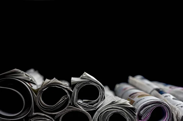 Zeitungen aus nächster Nähe — Stockfoto