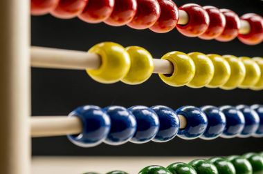 Renkli abacus yakın çekim