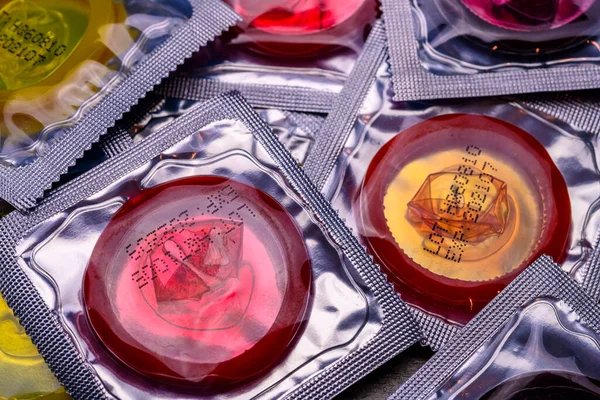 Preservativos multicolores — Foto de Stock
