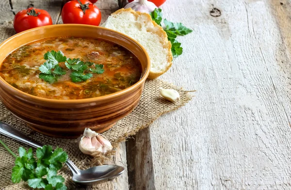 Georgian soup Kharcho — Stock Image Georgian soup Kharcho Stock Photo
