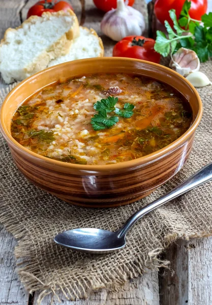 Georgian soup Kharcho — Stock Image Georgian soup Kharcho Stock Image