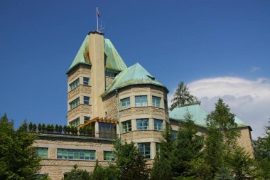 1930 yılında inşa WISA (Polonya, Silezya) Polonya Cumhuriyeti Başkanı'nın Kalesi. / Kale sonra başkanlığa Ignacy Mocicki modernist tarzında inşa edilmiştir. 