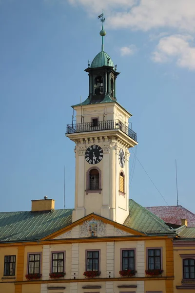 Histórico Ayuntamiento Cieszyn Polonia Silesia Construido 1496 Edificio Del Ayuntamiento — Foto de Stock