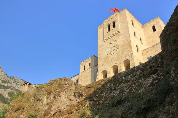 Reconstruido 1982 Castillo Medieval Skanderbeg Ciudad Kruja Albania —  Fotos de Stock