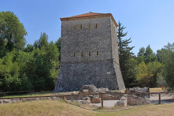 Venetiaanse Fort Van Oude Stad Butrint Albanië Werd Opgericht Veertiende — Stockfoto