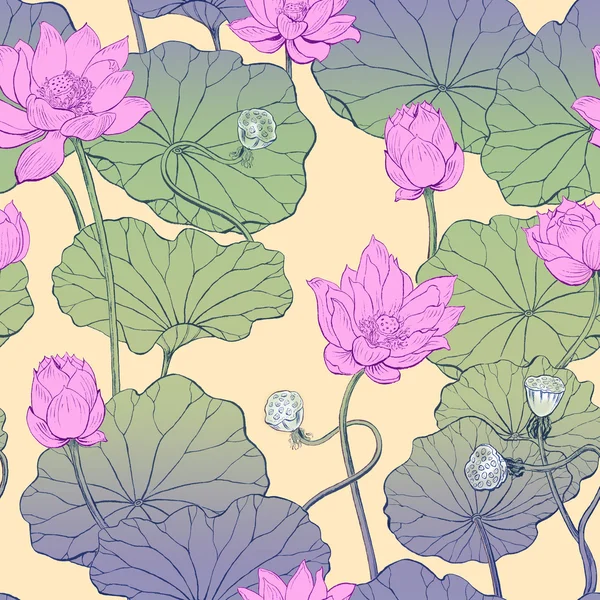Floral pattern with lotus