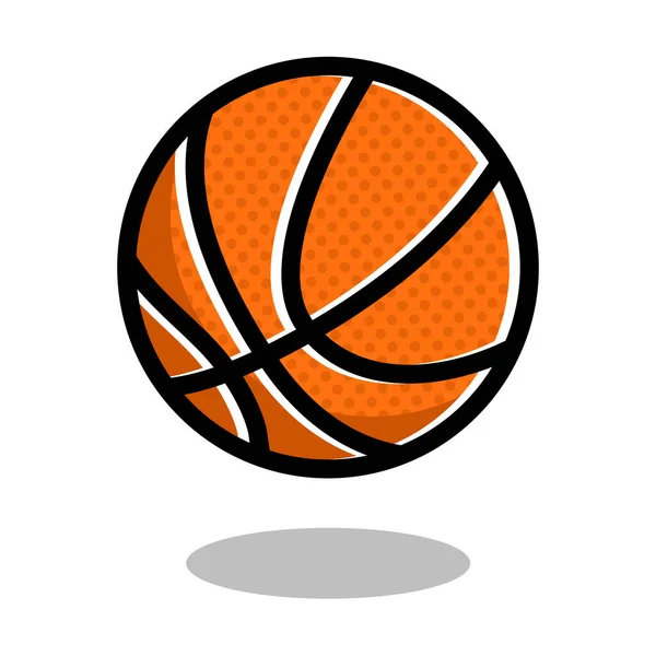 Basketball Sport Ball Logo Vektor Linie Symbol — Stockvektor