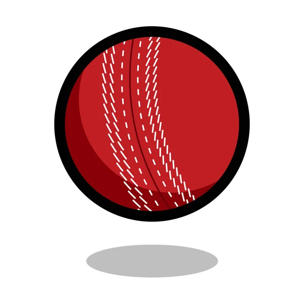 Векторная Линия Логотипом Крикетного Мяча — стоковый вектор
