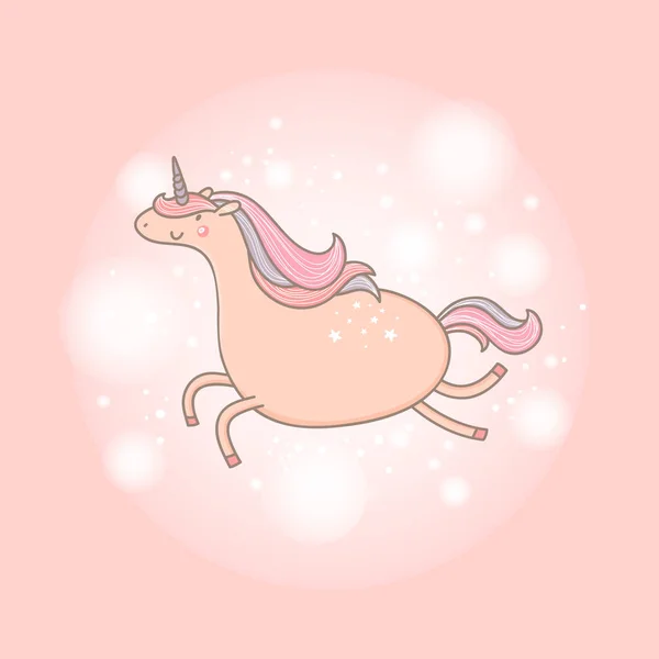 Mignonne licorne drôle . — Image vectorielle