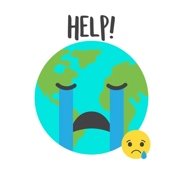 Emoji Hari Bumi diatur - Stok Vektor