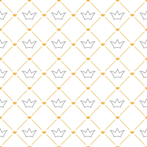Seamless pattern, with crowns — Stock Vector