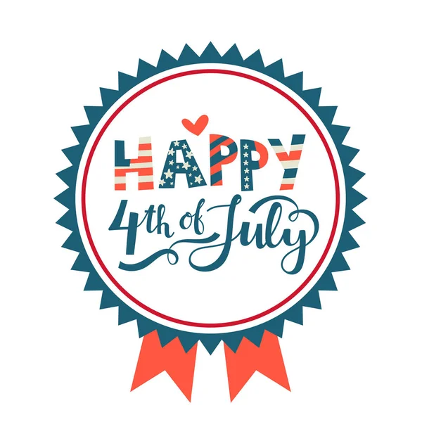 Cartolina Alla Happy Independence Day Card Stati Uniti America Luglio — Vettoriale Stock