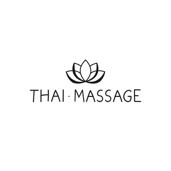 Thai Massage Vektor Logo Vorlage — Stockvektor