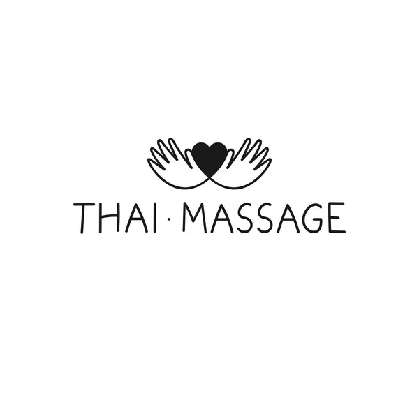 Thai Massage Vektor Logo Vorlage — Stockvektor