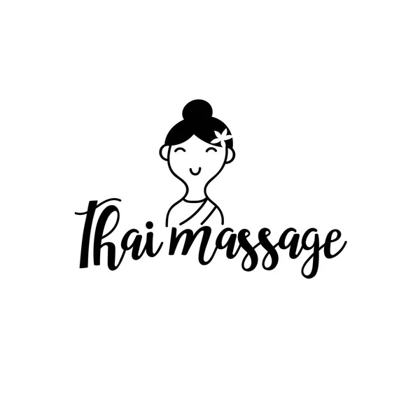 Thai Massage Vektor Logo Vorlage — Stockvektor