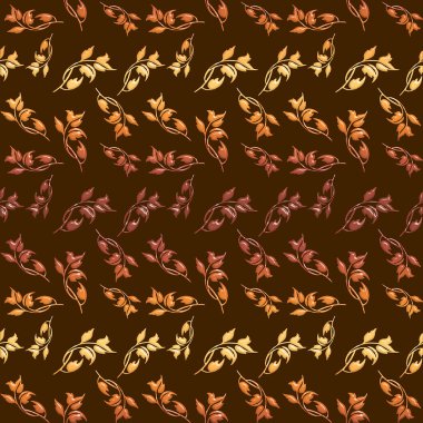 sonbahar yaprakları ile desen