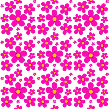 çiçek retro desenli