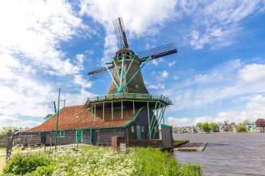 Traditional Dutch windmills at Zaanse Schans, Amsterdam