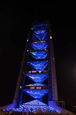 Yayın kulesinde Beijing Olimpiyat Köyü