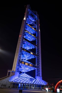 Yayın kulesinde Beijing Olimpiyat Köyü