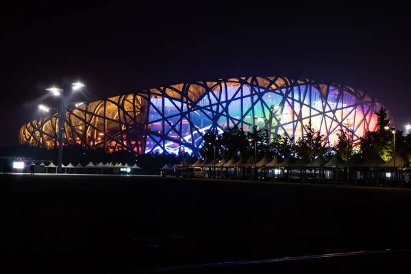 Пташине гніздо стадіон у Пекінська Олімпійське село — стокове фото