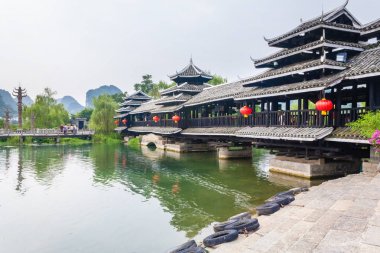 Doğal park Shiwai Taoyuan, Guilin, Çin