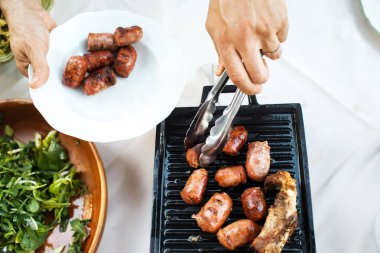 Düğün veya başka bir yiyecek ve içecek olay akşam yemeği sokak gıda