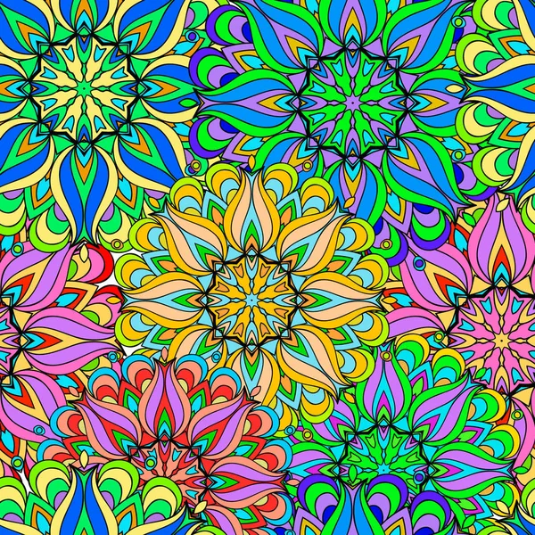 Colorful Seamless Pattern Mandala Can Used Wallpaper Pattern Fills Web — Stock Photo, Image