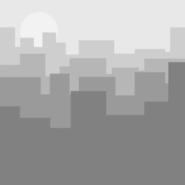 스카이라인 추상적 경관에 마천루의 실루엣 스모그 브룸으로 뒤덮인 형태의 — 스톡 벡터