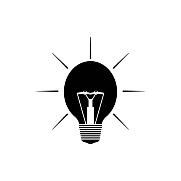 Night Mode Symbol Site Toggle Button Light Bulb Silhouette Black — Stock Vector