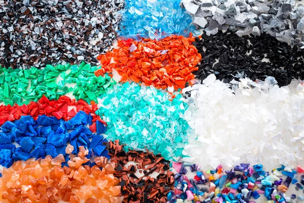 Different regrind polymers — Stock Photo, Image