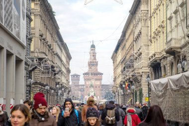 Milano 'daki Sforza Kalesi, Castello Sforzesco, Milano, Itay.