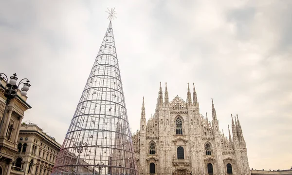 Arbre Noël Piazza Del Duomo Milan — Photo