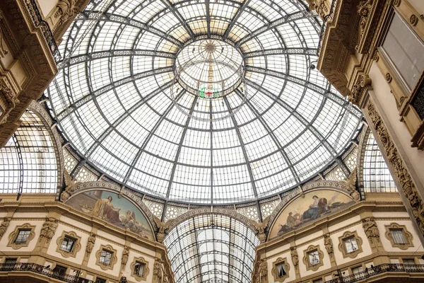 Intérieur Galerie Vittorio Emanuele Pendant Les Fêtes Noël Milan Italie — Photo