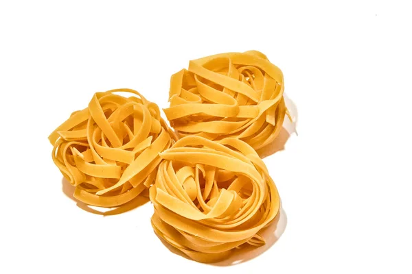 Italian Pasta Nests White Background — Stock Photo, Image