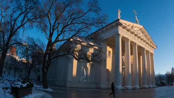 Vilnius panoráma télen — Stock videók