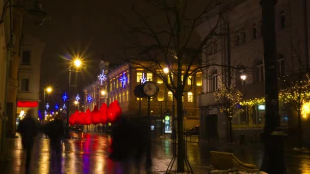 Vilna panorama en invierno — Vídeos de Stock