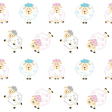 Bebek ürünleri veya diğer ürünler için kuzularla ışık deseni