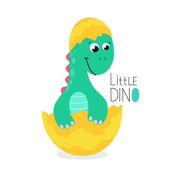 Vector Image Little Dinosaur Born — Stock Vector