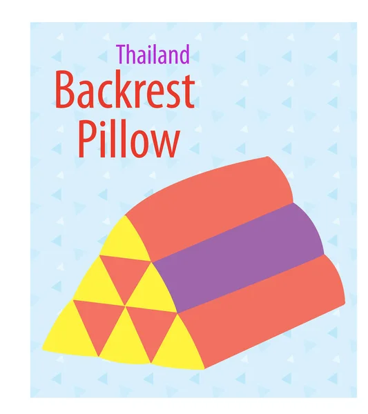 Sepet ve yastık Tayland — Stok Vektör