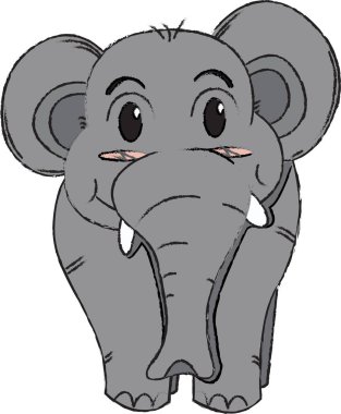 Sevimli Elephat Tasarım sanat