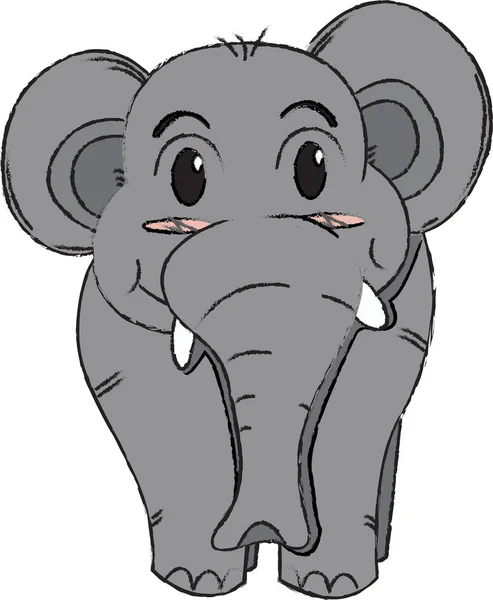 Diseño de arte lindo elefante — Archivo Imágenes Vectoriales